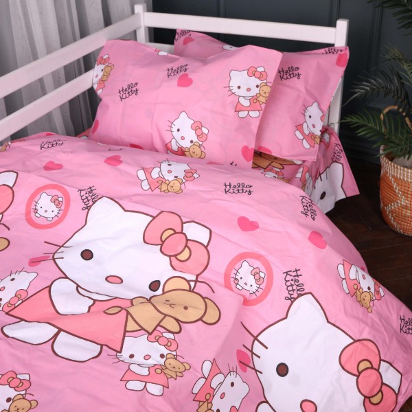 Фото - Комплект постільної білизни дитячий MirSon 110х140 см Kids Time 17-0903 Kitty Sweet Hearts Бязь (2200012399095)